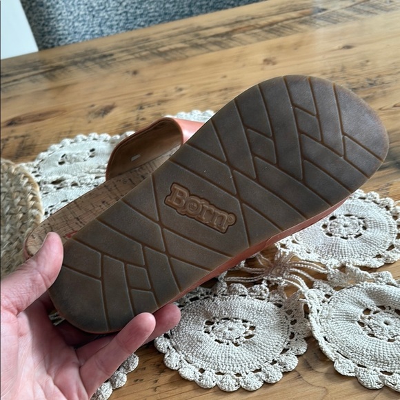 Born Terracotta Leather Platform sandals - Picture 4 of 5